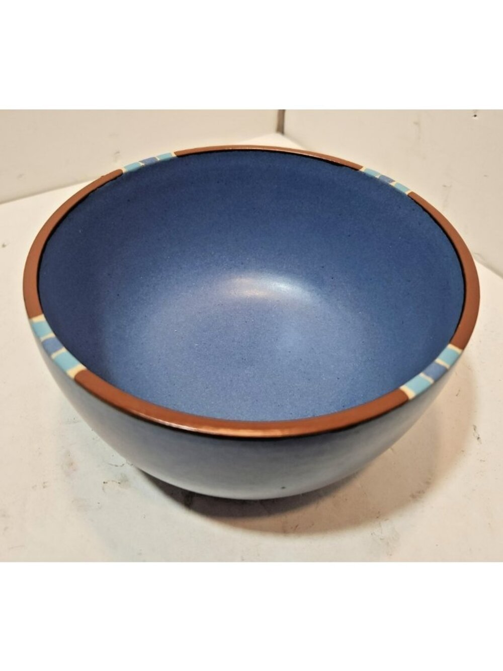 Dansk Mesa Sky Blue Serving Bowl 6 1/4" Portugal 6.25” X 3.5” Southwestern